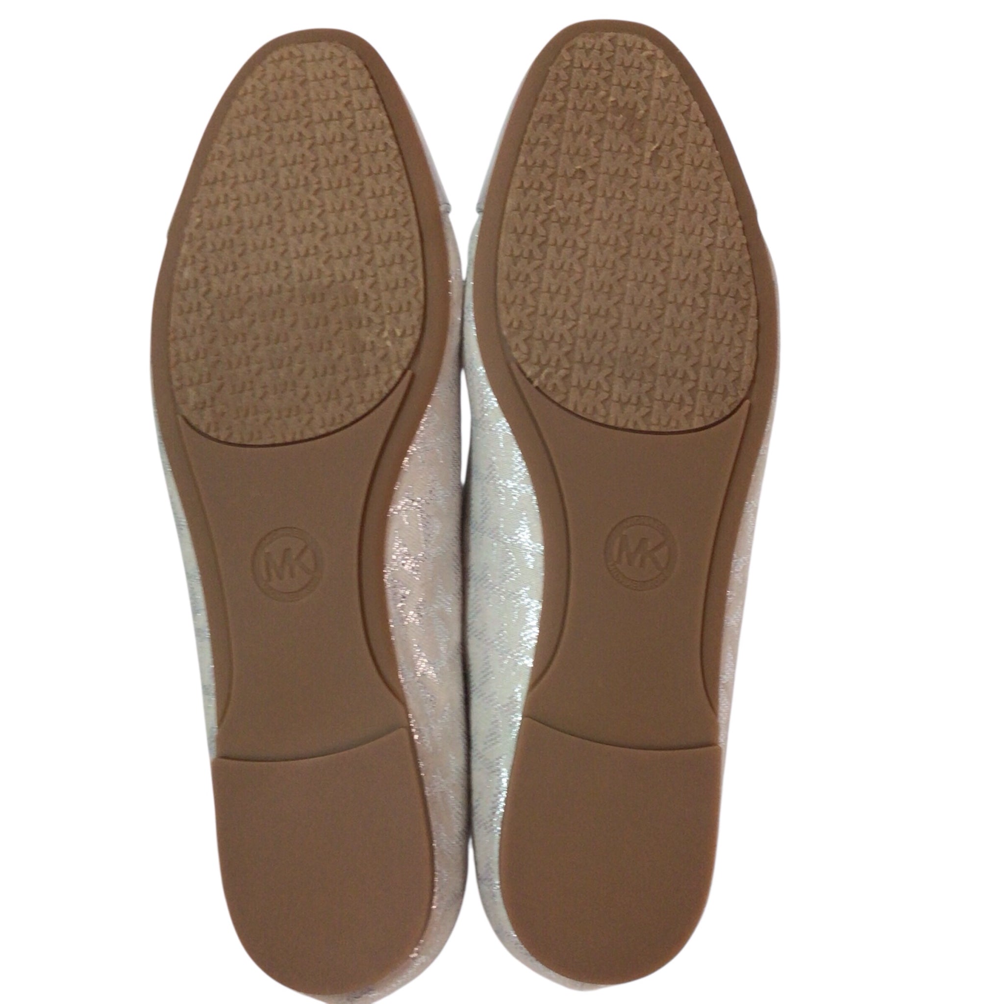 Michael Kors Signature Silver Flats Size 8.5