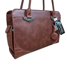 Load image into Gallery viewer, Bueno Collection &quot;Mixed Media&quot; Brown Shoulder Bag