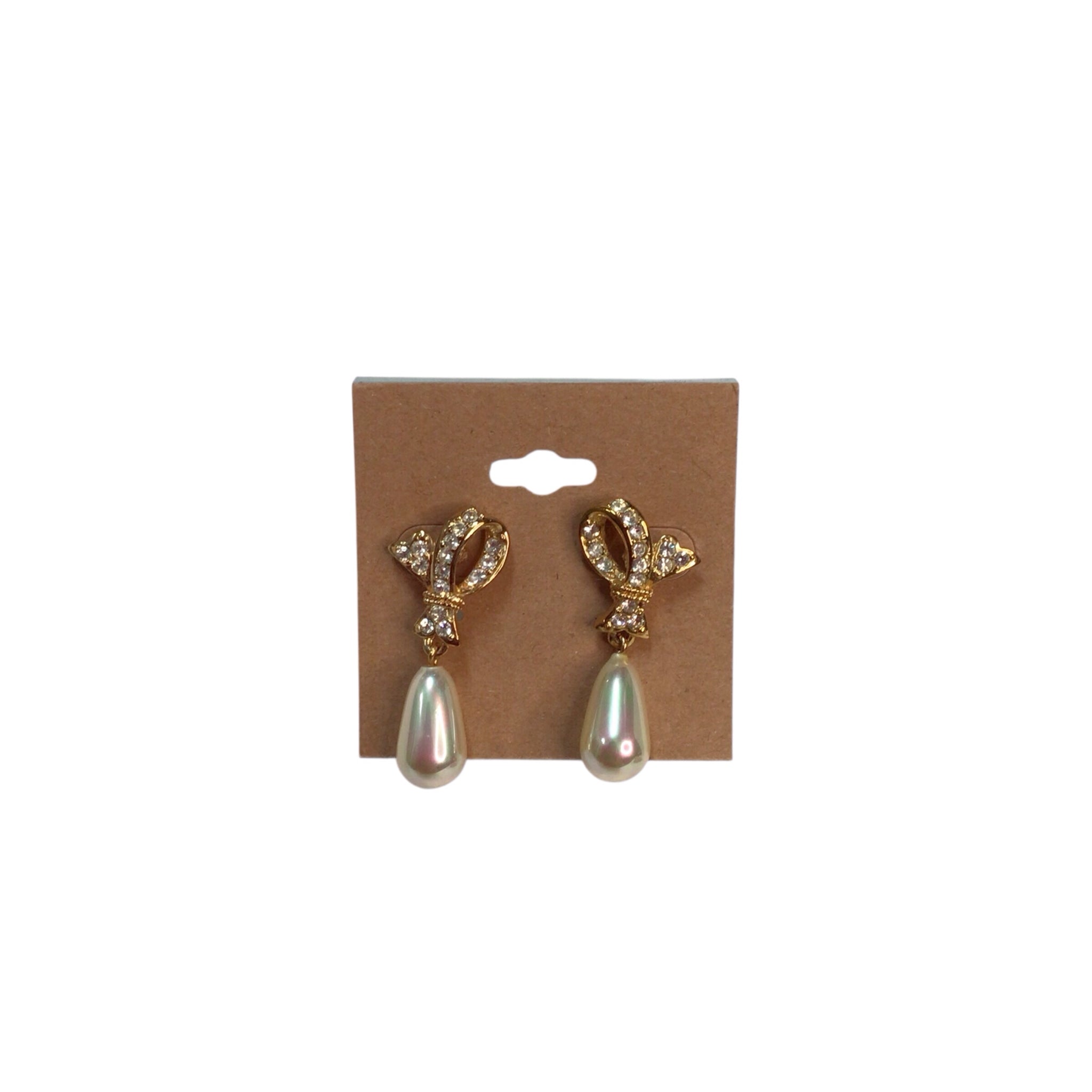 White Gold Dangle Earrings