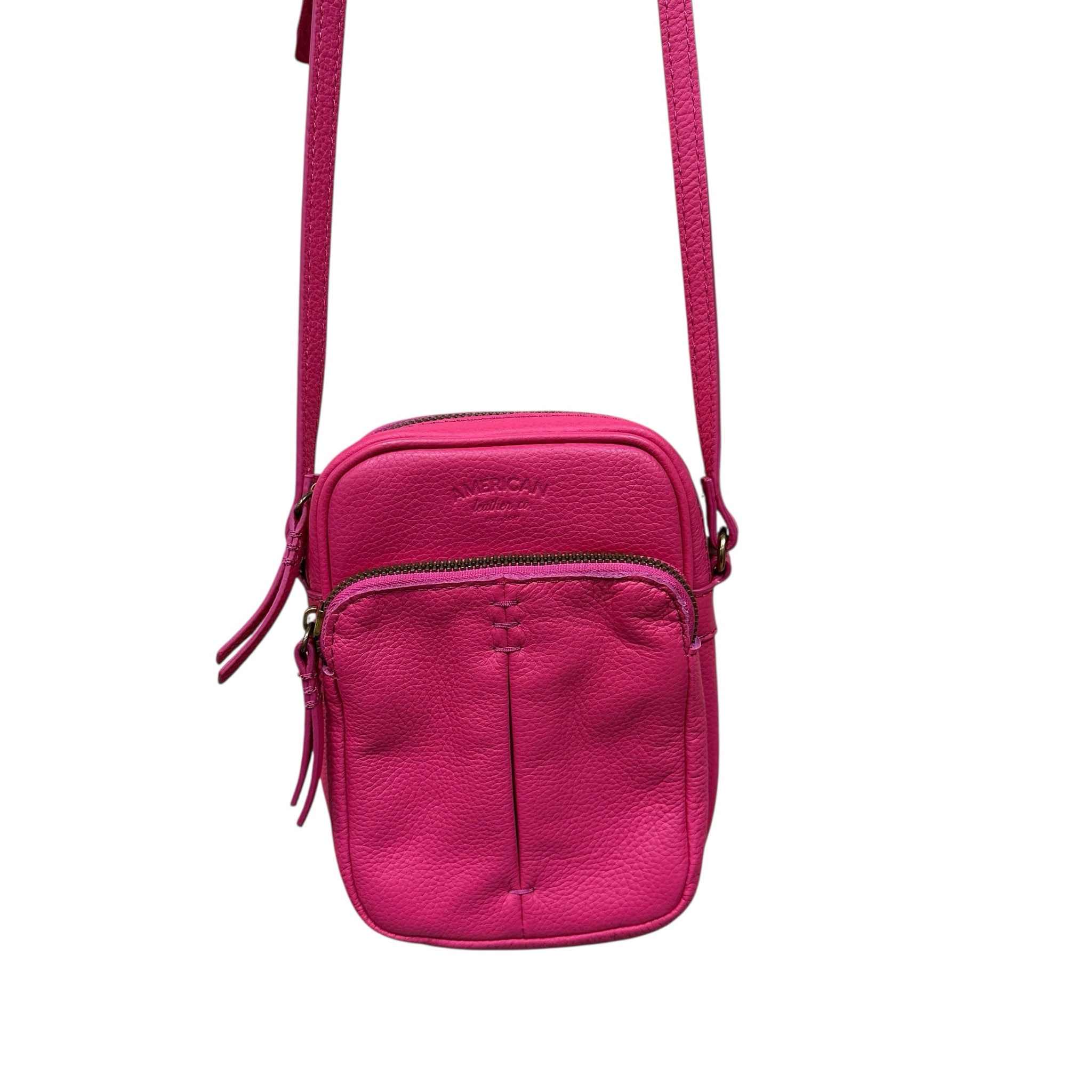 American Leather Cleveland Pink Crossbody Bag
