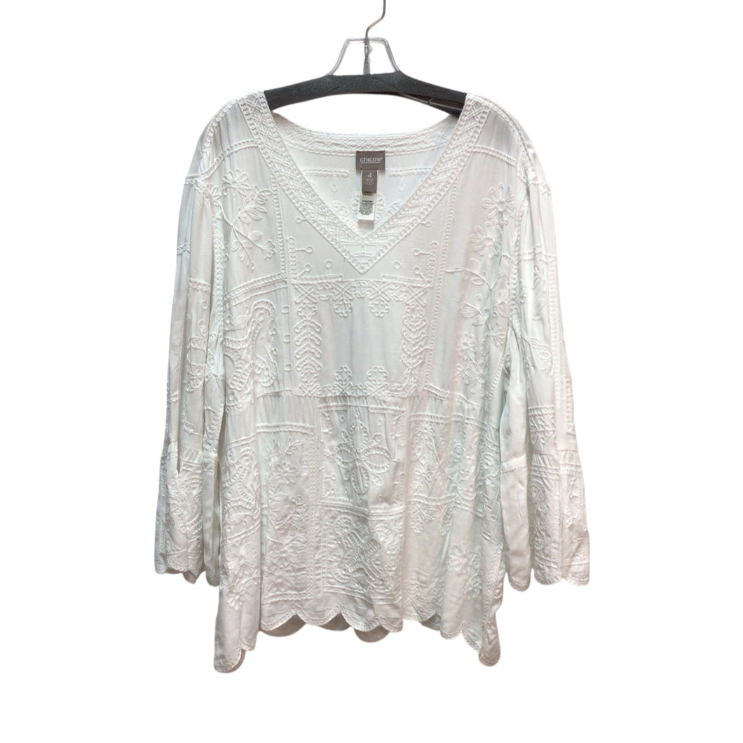 Chicos Long Sleeve Top Size XXL