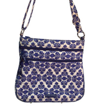 Load image into Gallery viewer, Vera Bradley Large Blue White Crossbody Shoulder Bag