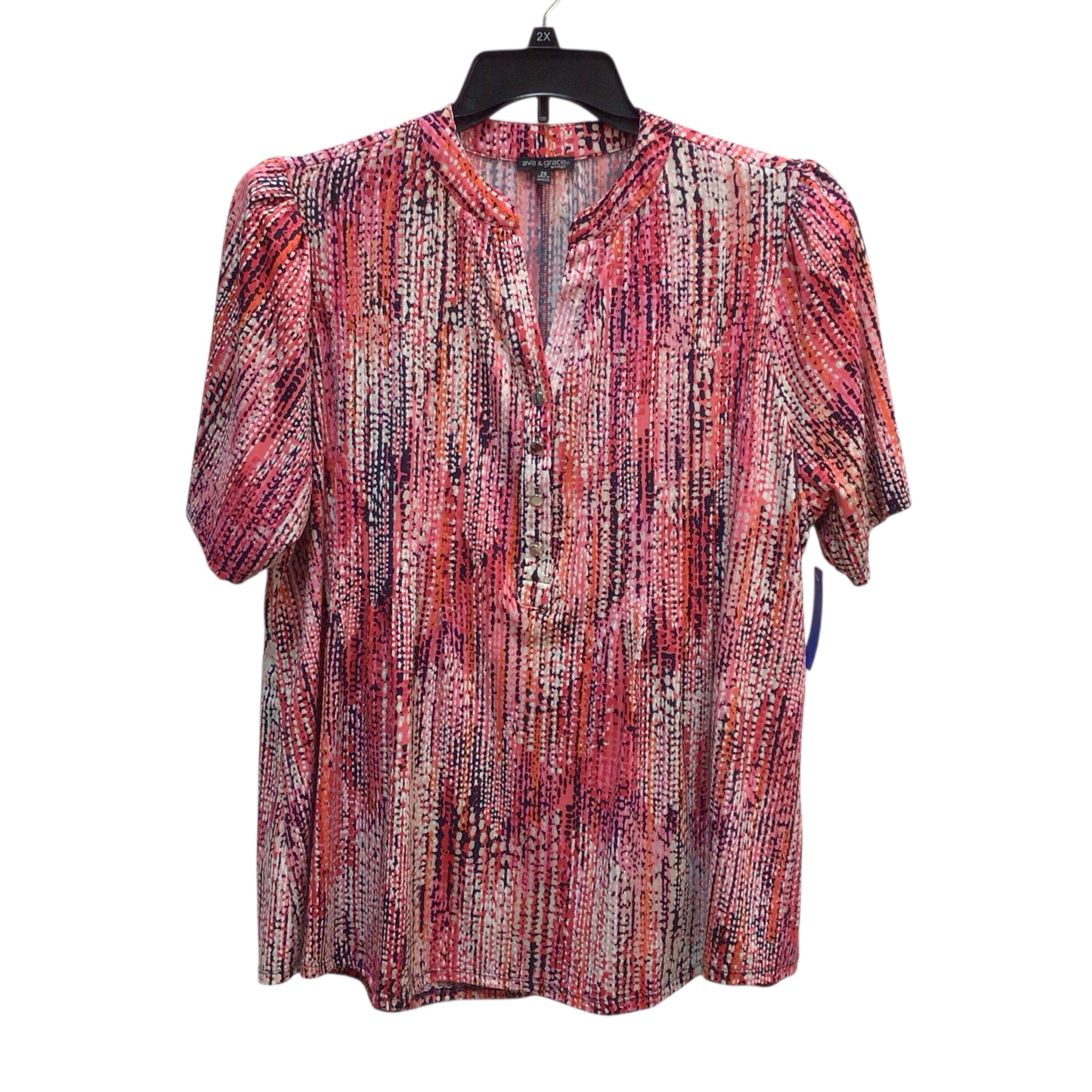 Ava & Grace Pink Short Sleeve Top Size 2X