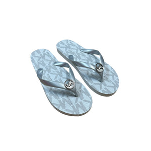 Michael Kors Thong Flip Flops Silver - Size 7