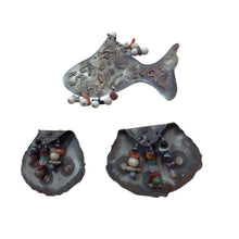 Load image into Gallery viewer, Handcrafted Artisan Fish Pin and Post Earrings Set