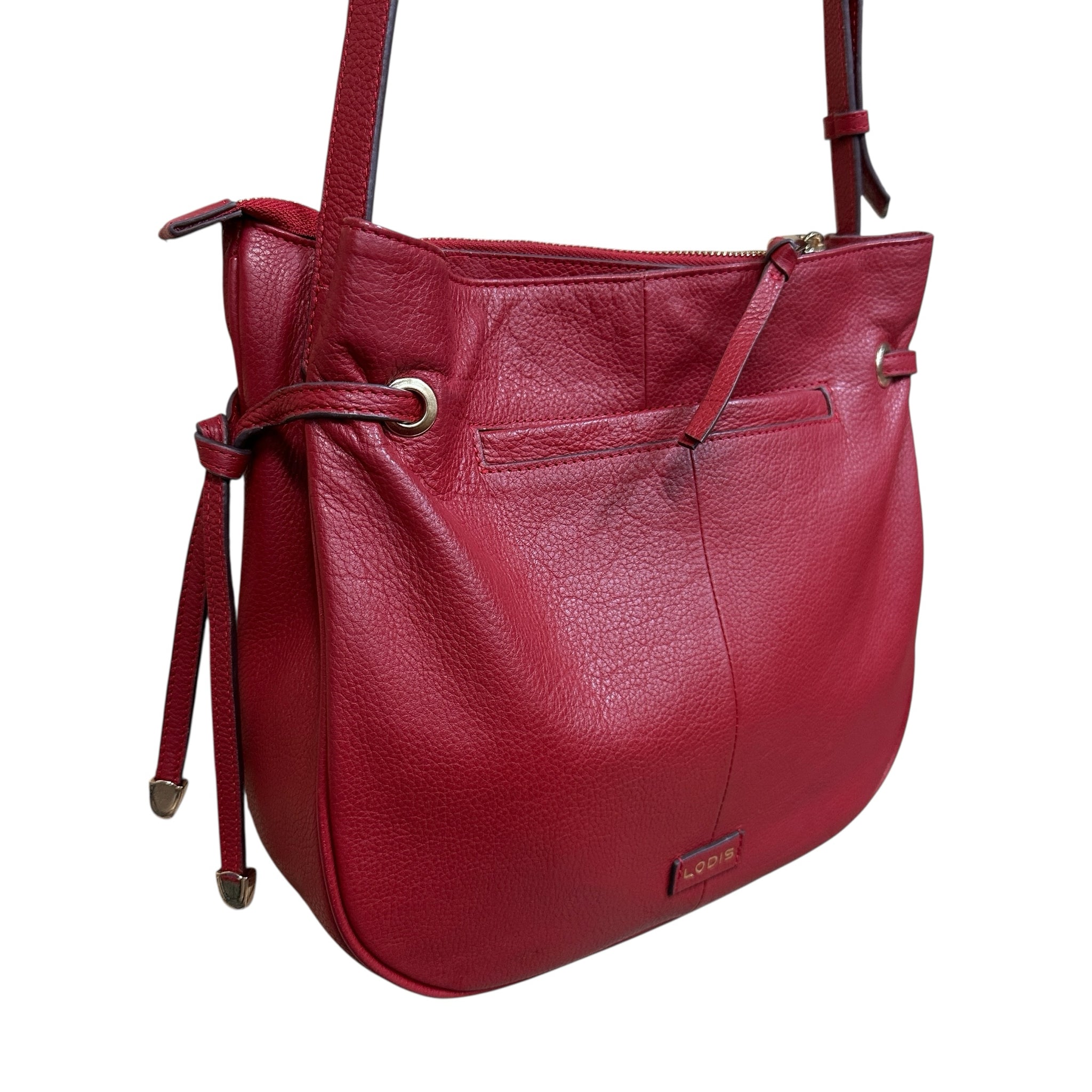 Lodis Kimberly Red Leather Crossbody Bag