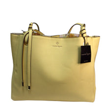 Load image into Gallery viewer, Nanette Lepore Large Vegan Leather Yellow Handbag