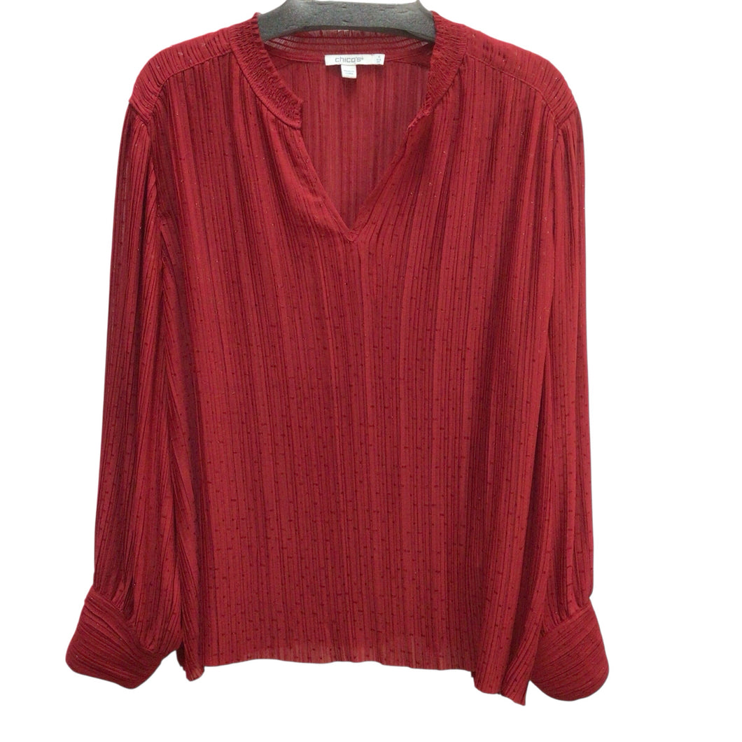 Chico's Red Long Sleeve Top Size XXL