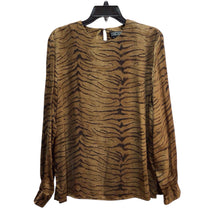Load image into Gallery viewer, Ann May Silk Long Sleeve Top Size M