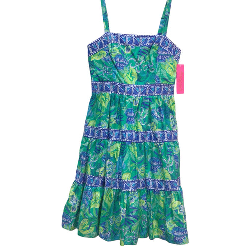 Lilly Pulitzer Casidee Cotton Dress Botancial Green Size 4 NWT