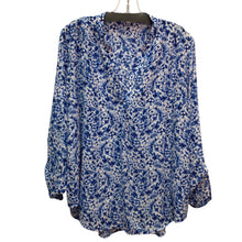 Load image into Gallery viewer, Floral &amp; Ivy Blue Long Sleeve Top Size L