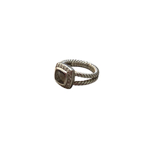 David Yurman Petite Albion Ring SS with Gemstone & Diamonds Size 6