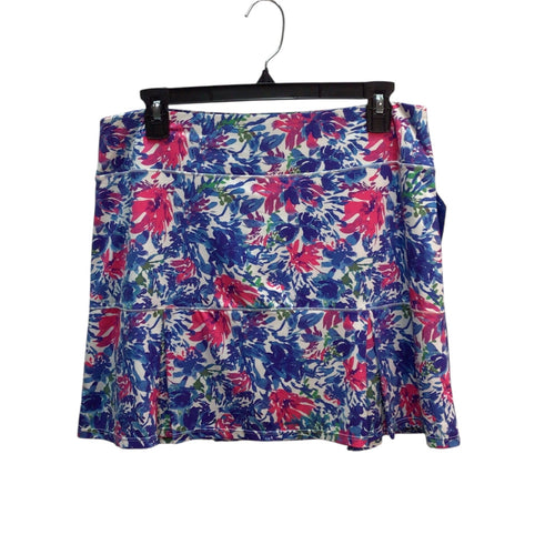 Reel Legends Blue And Pink Flowers Skort Size M