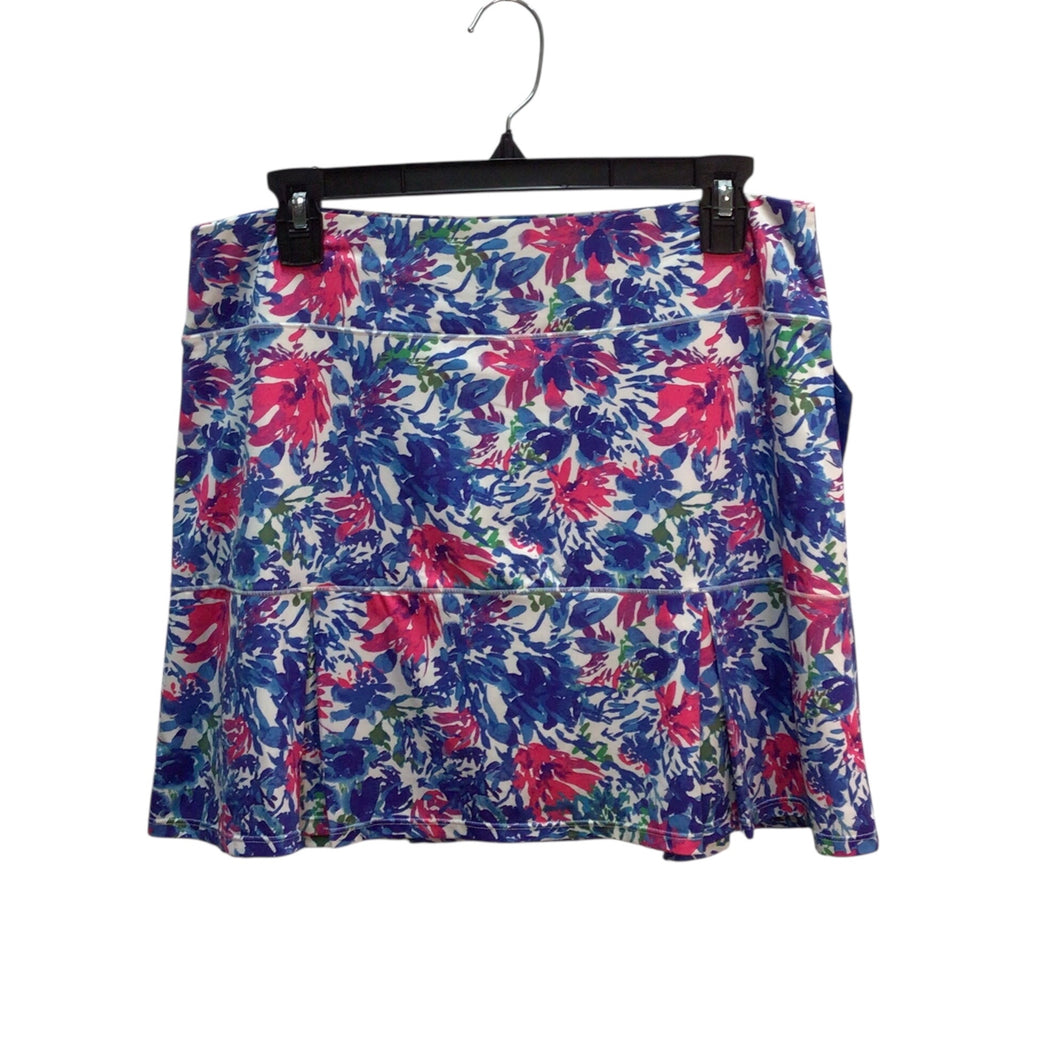 Reel Legends Blue And Pink Flowers Skort Size M