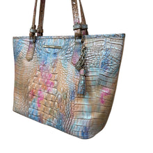 Load image into Gallery viewer, Brahmin Croc Embossed Leather Medium Asher Shoulder Bag Handbag