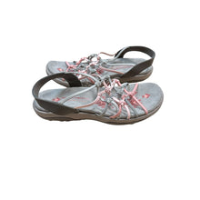 Load image into Gallery viewer, Skechers Memory Foam Sandals Pink and Gray Size 7