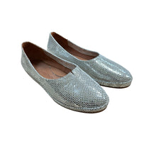 Load image into Gallery viewer, L&#39;AmourDesPieds Xavar Leather Flats Shimmery Silver - Size 7.5