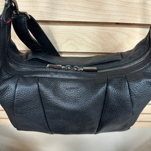 Hammitt Morgan Leather Crossbody Shoulder Bag Black/Gunmetal