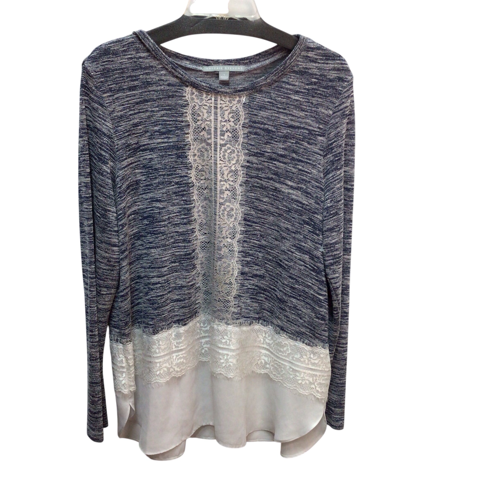 Valerie Stevens Long Sleeve Top Size Large