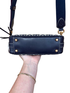 Tory Burch Monogram Jacquard Camera Crossbody bag Navy