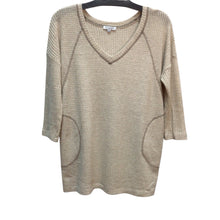 Load image into Gallery viewer, Baciano Tan Long Sleeve Waffle Top Size M