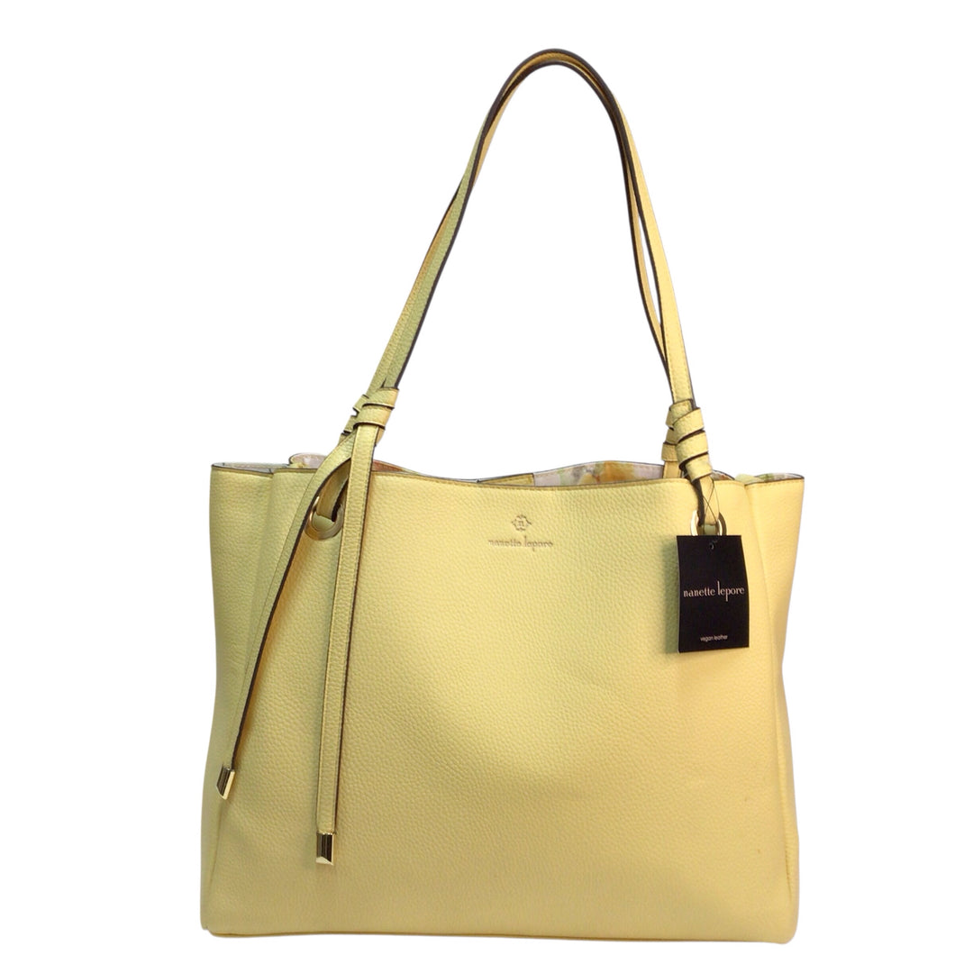 Nanette Lepore Large Vegan Leather Yellow Handbag