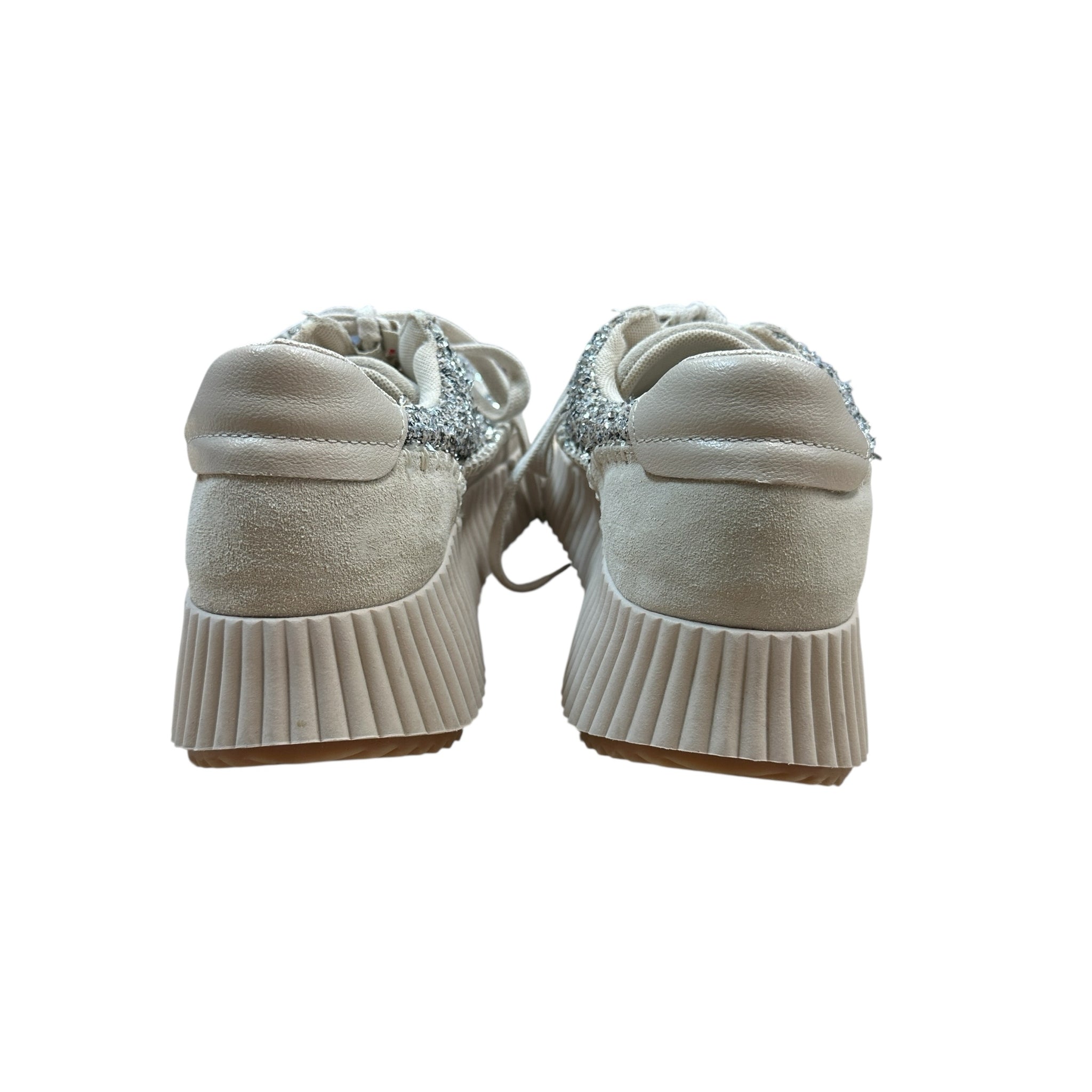 Dolce Vita Dolen Silver & Beige Sneakers Size 9.5