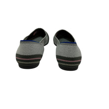 Load image into Gallery viewer, Rothy&#39;s The Point Inverse Gray &amp; Pink Stripe Flats Size 8.5