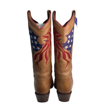 Load image into Gallery viewer, Circle G Women&#39;s American Flag Eagle Western Boots Size 7.5 M Tan
