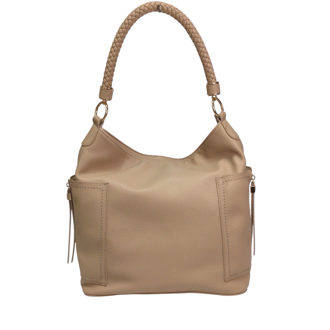 Miztique Vegan Leather Shoulder Bag Beige