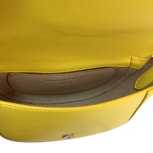 Stella McCartney Half-Moon Eco Soft Alter Napa Flap Shoulder Bag Yellow