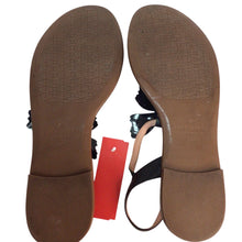 Load image into Gallery viewer, Kate Spade Black And White Butterfly Celo Sandal Size 9.5