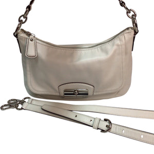 Coach White Leather Satchel Crossbody Bag