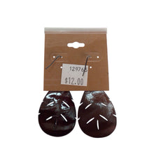 Load image into Gallery viewer, Brown Leaf Dangling Earrings