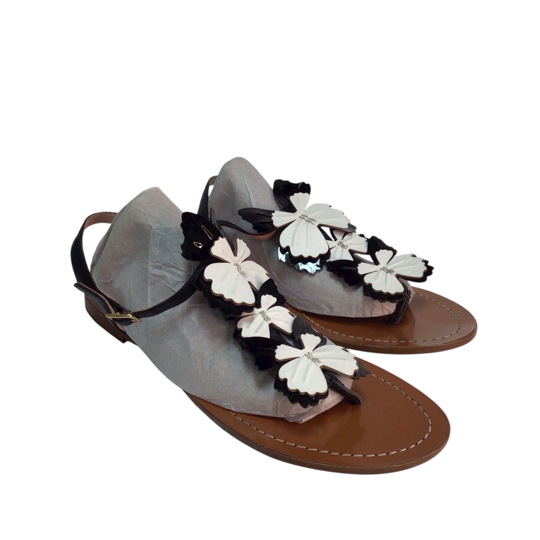 Kate Spade Black And White Butterfly Celo Sandal Size 9.5