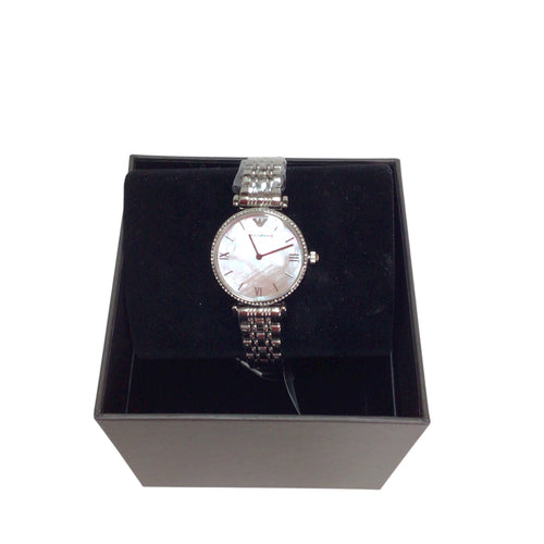 Emporio Armani Gianni T-Bar Crystal Ladies Watch AR1779 NWT