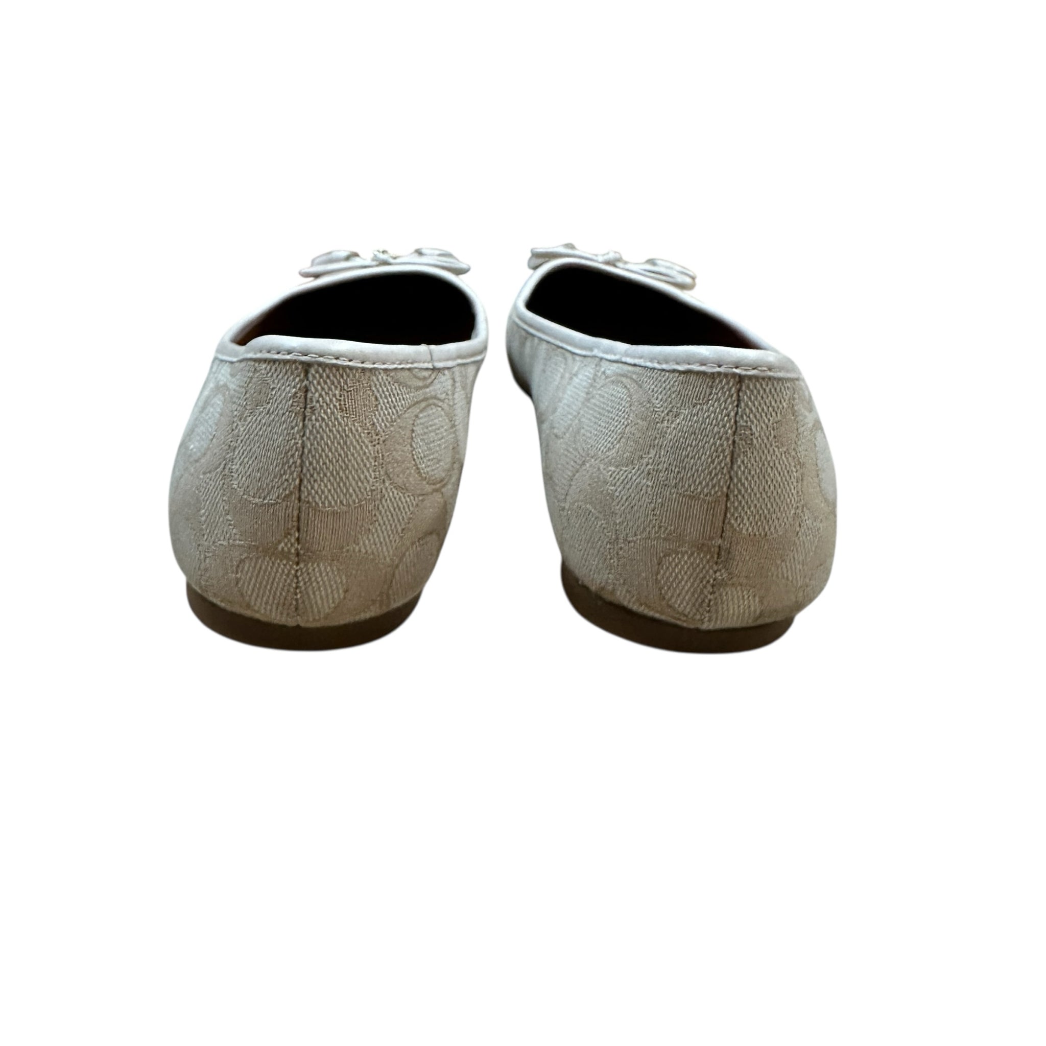 Coach Signature Benni Flat Ballet Shoes Tan  Size 9.5