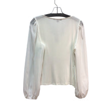 Load image into Gallery viewer, Boston Proper Scallop Lace Long Sleeve Top Size L