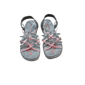 Skechers Memory Foam Sandals Pink and Gray Size 7