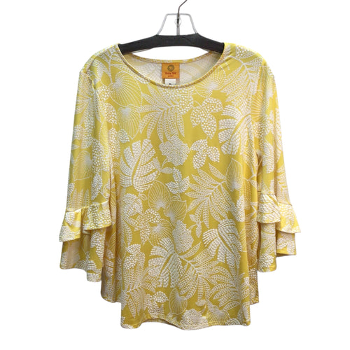 Ruby Rd Yellow Long Sleeve Top Size PL