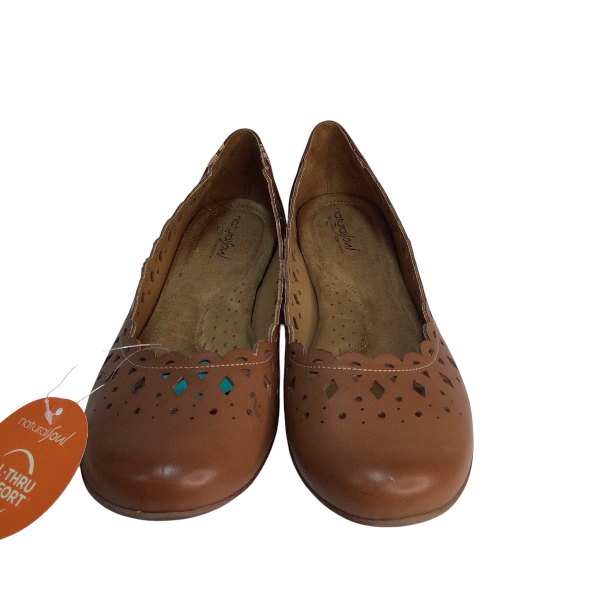 Natural Soul Brown Flats Size 10