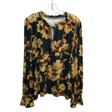 Load image into Gallery viewer, Cupio Green And Yellow Flowers Long Sleeve Top Size XL NWT