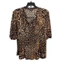 Load image into Gallery viewer, Cocomo Leopard Print Short Sleeve Top Size 2X