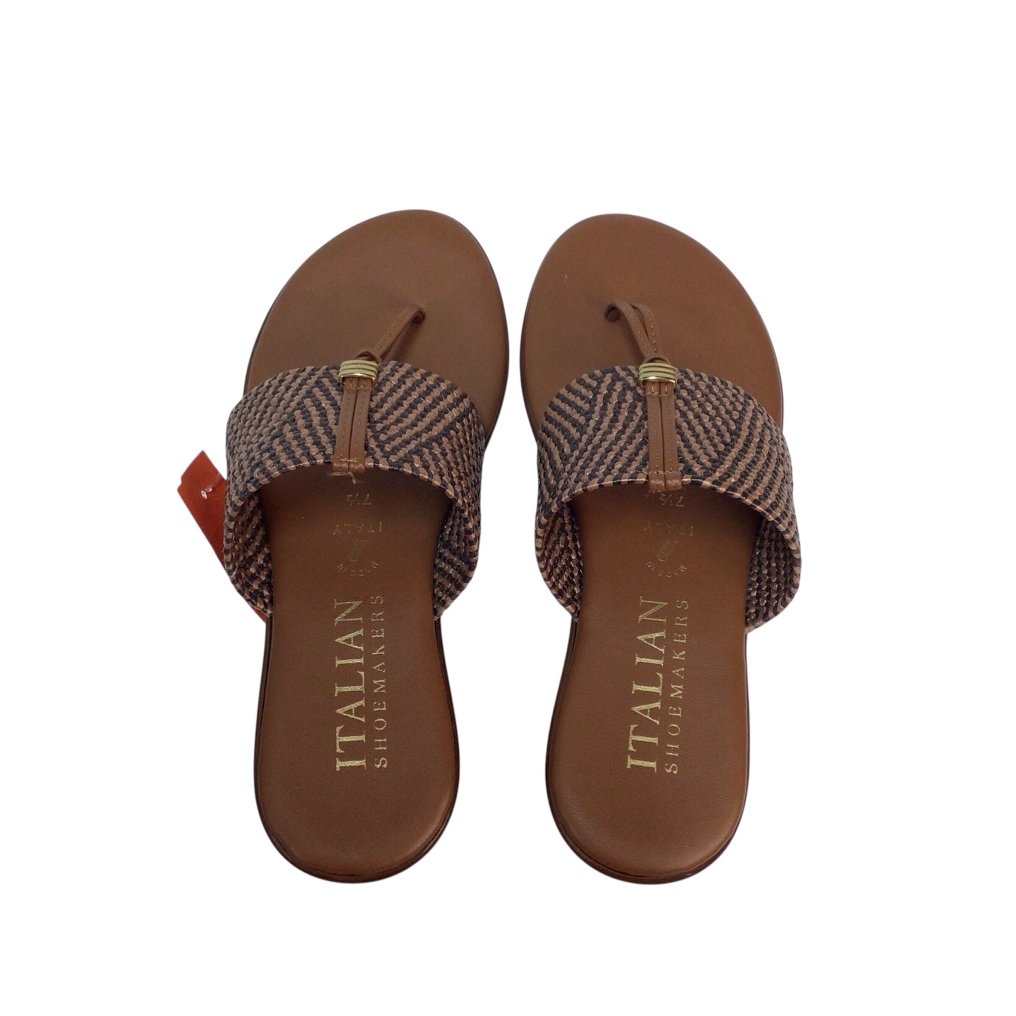 Italian Shoemakers Briley Brown Sandals Size 7.5