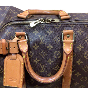 Pre-owned Louis Vuitton Keepall Bandouliere 55 Monogram Canvas Travel Bag FH874