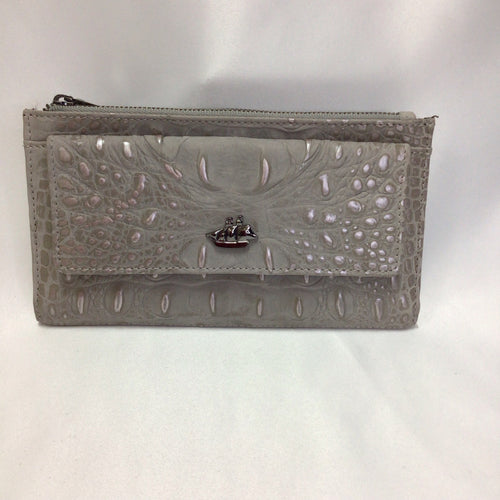 Large Gray Brahmin Wilmington Wallet
