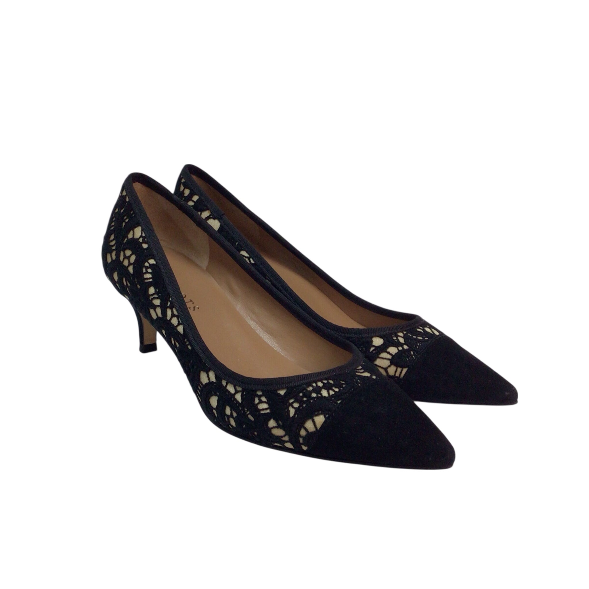 Talbots "Diane" Black/Gold Flats Size 6