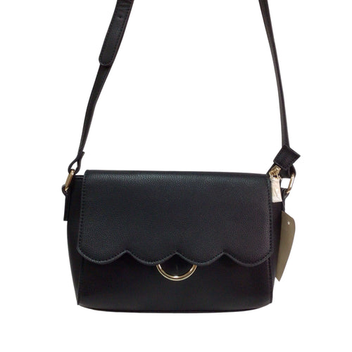 Fashion Black Top Fold Crossbody Bag