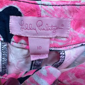 Lilly Pulitzer Flamingo Skinny Ankle Pants Size 10