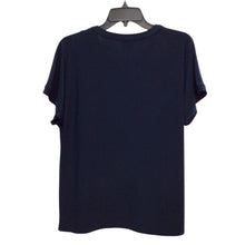 Load image into Gallery viewer, Anne Klein Navy Blue Short Sleeve Top Size M